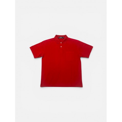 Vintage Κόκκινο Polo Μπλουζάκι με Τσέπη